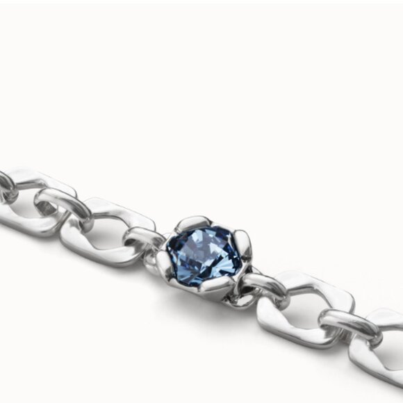 UNO de 50 Bracelet - MARVELOUS - Silver plated with Swarovski blue crystal - Picture 2 of 5